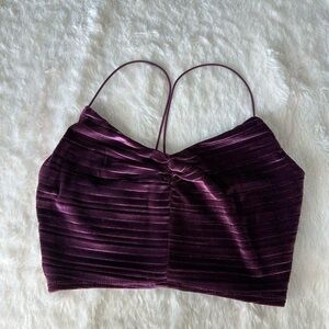 Wild Fable Burgundy Velvet Top